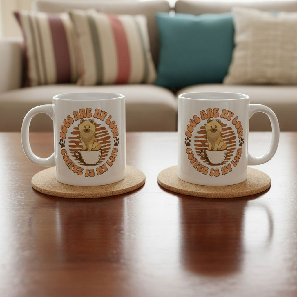 Custom Dog Portrait Mug – Personalized Pet Photo Coffee Cup