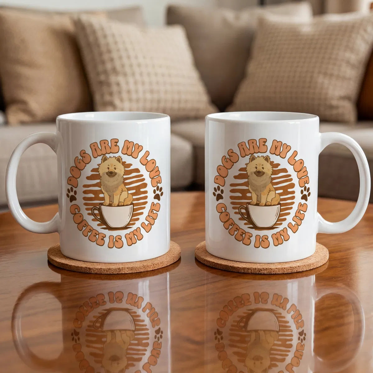 Custom Dog Portrait Mug, Coffee Edition