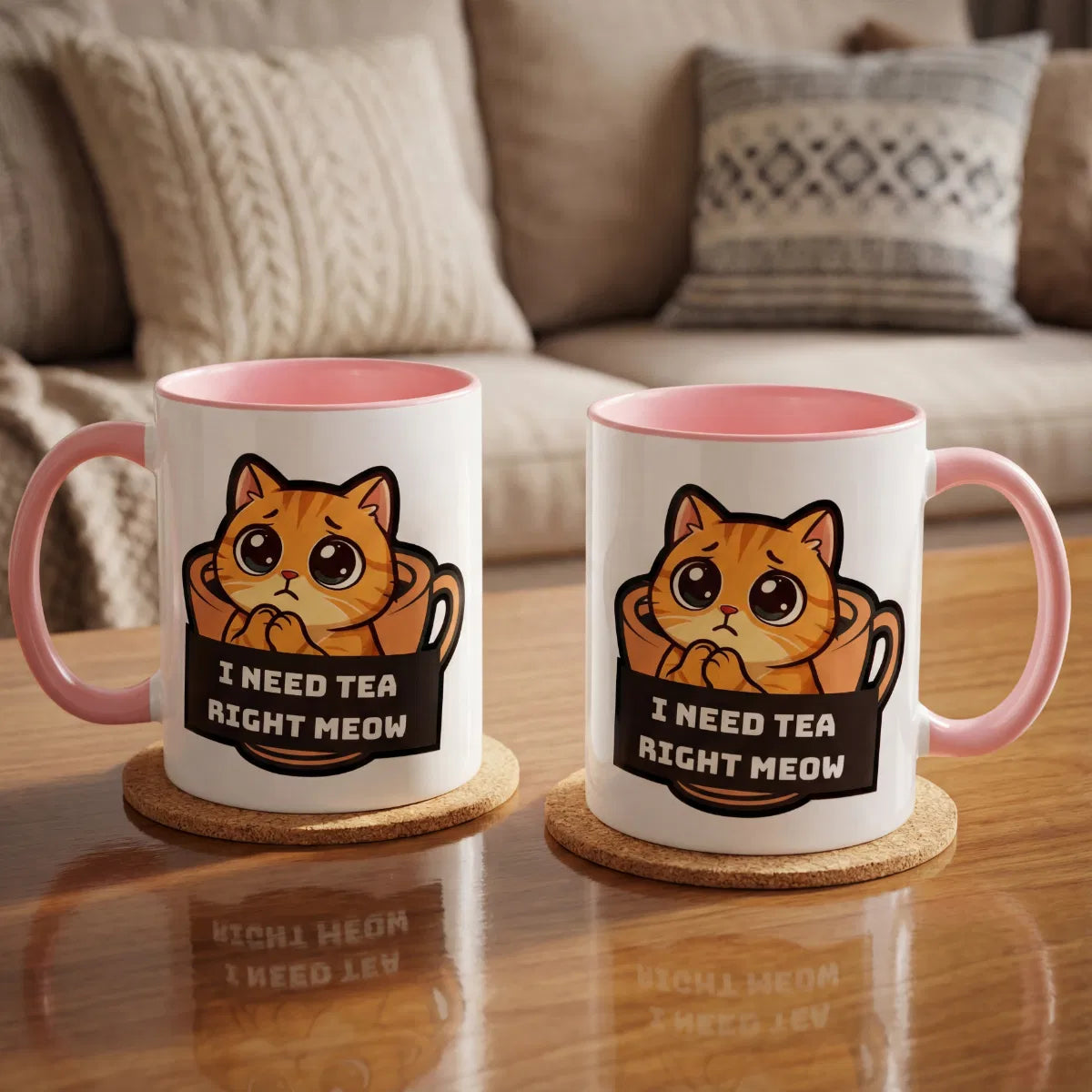 Custom Cat Portrait Mug, Tea edition